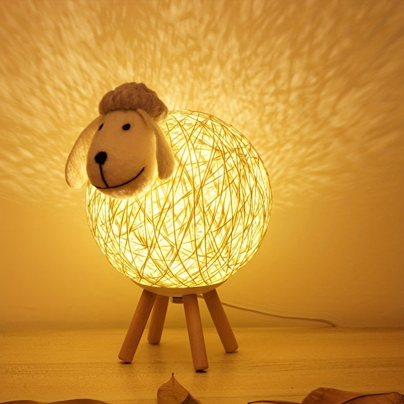 SheepGlow - Lampada Notturna USB a Forma di Pecora, Dimmerabile e Regolabile