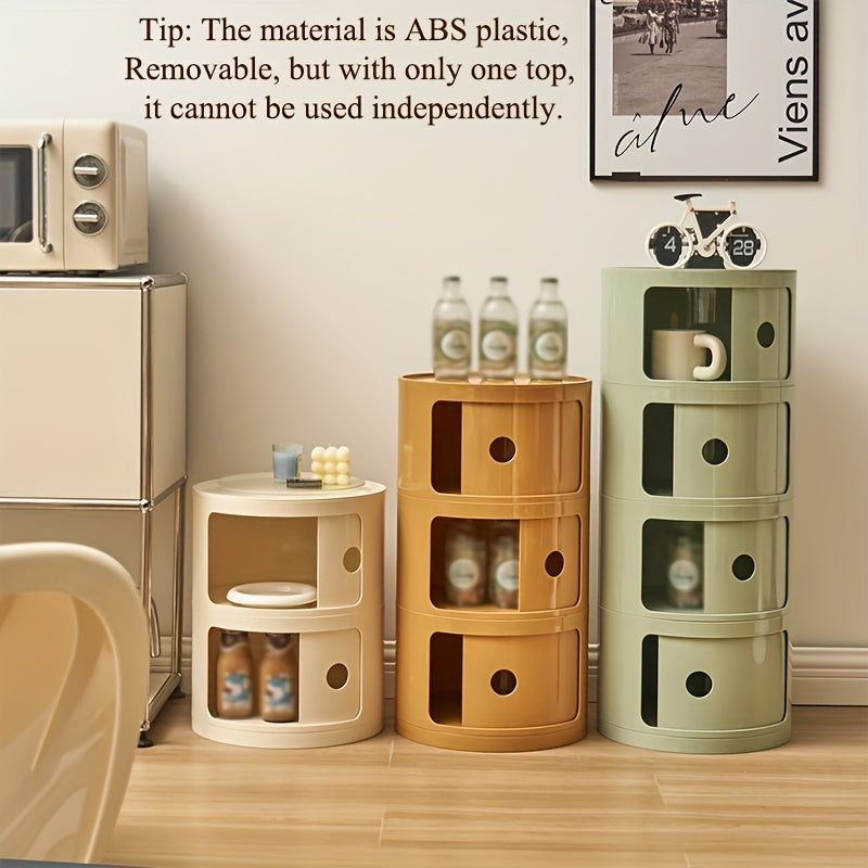 Comodino Rotondo – Mobiletto Bianco per Riporre