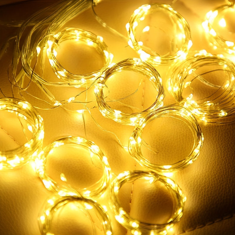 LuxeGlow - USB LED Curtain Lights with Remote Control, 8 Modes for Party Decoration