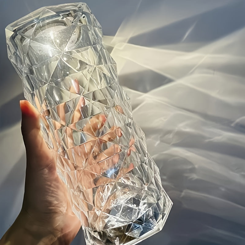 CrystalGlow - Lámpara de mesa de cristal LED con control táctil