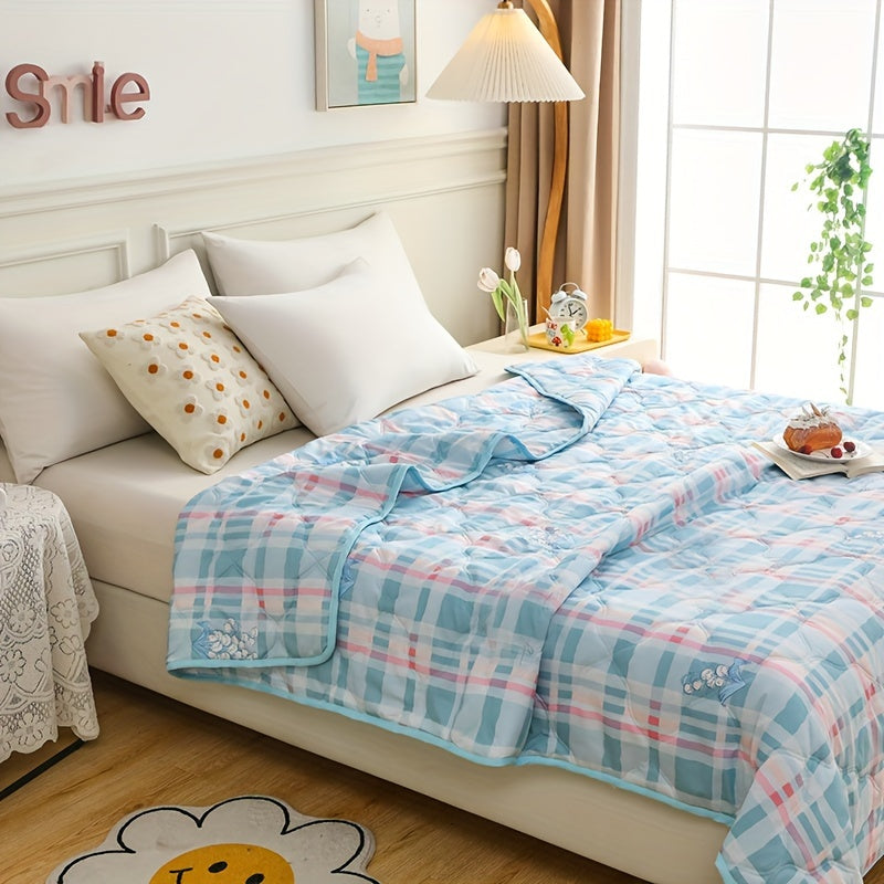 Soft & Lightweight Summer Blanket - Breathable and Skin-Friendly Throw for Sofa, Air Conditioning, and Multiple Uses