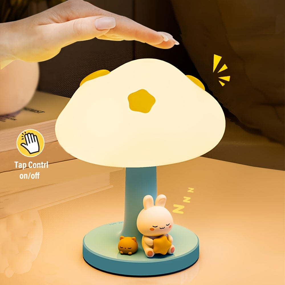CozyCloud - Lámpara de mesa de silicona recargable por USB con iluminación LED regulable
