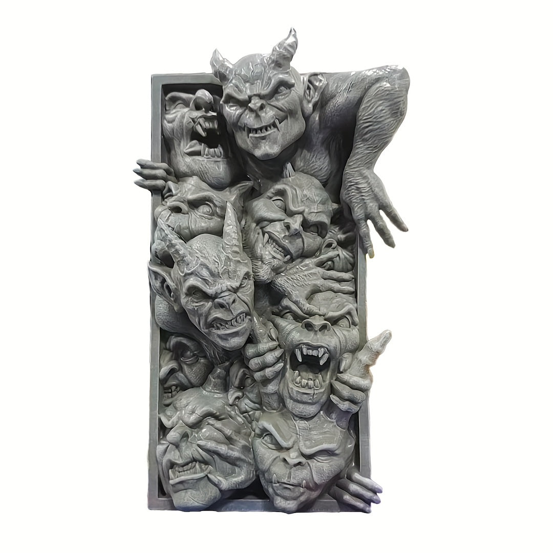 GothicGuard - Halloween Portadocumenti Gotico in Resina - Scultura Decorativa di Demoni per Mensole e Scrivanie