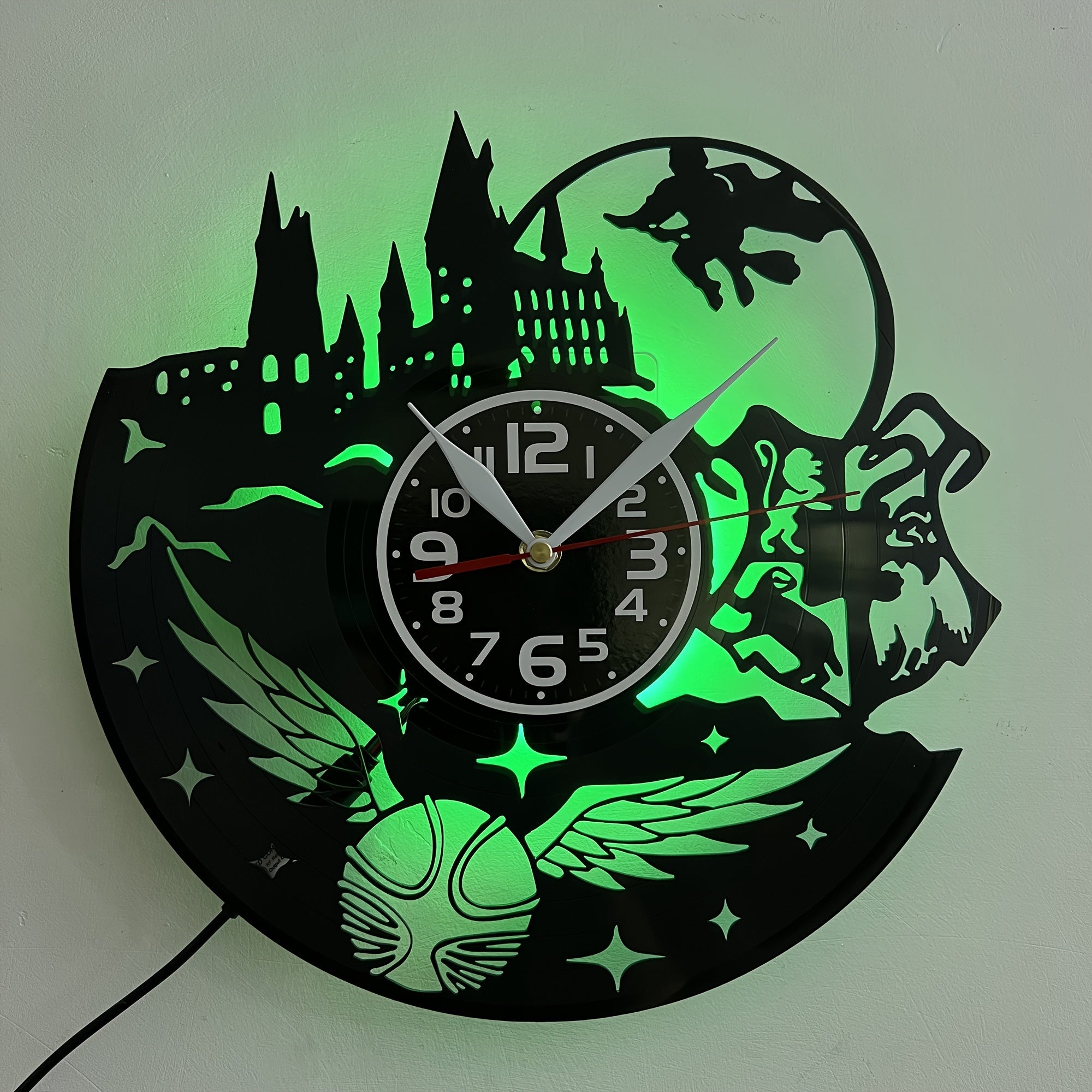 Reloj de pared de vinilo LED silencioso - Perfecto para sala de estar, dormitorio, cocina y decoración de oficina | Regalo ideal para cumpleaños, Día de la Madre y Halloween