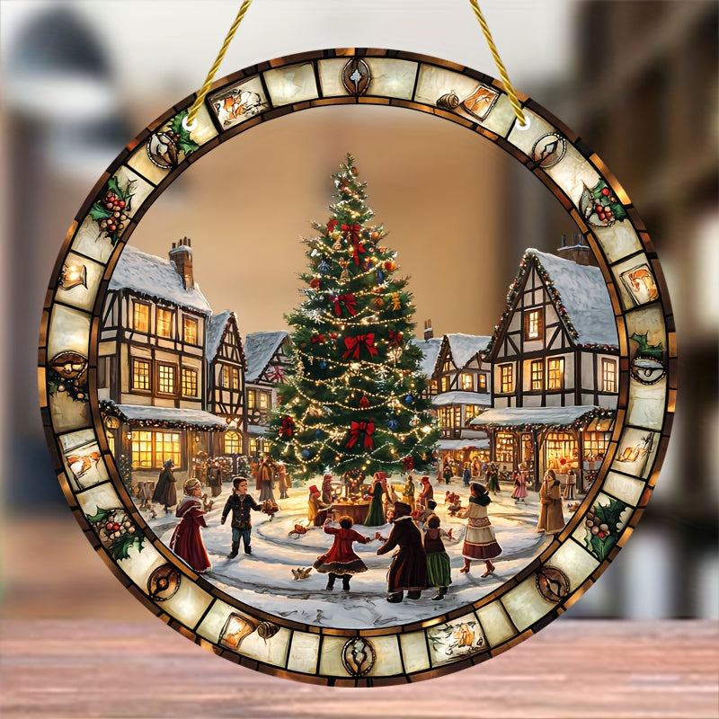 XmasZonvanger - 20cm Acryl Kerst Wanddecoratie voor Thuis & Kantoor