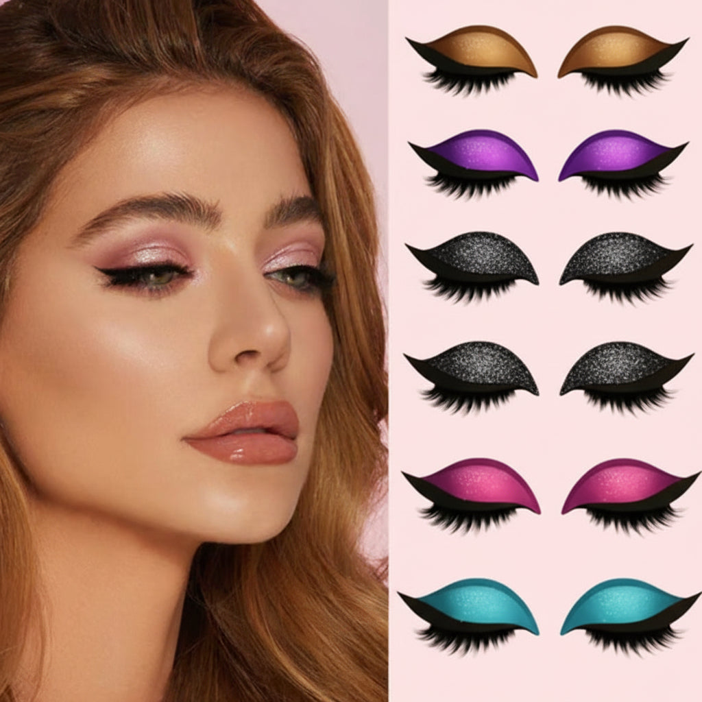 3-in-1 Oogmake Up Stickers Lidschatten Eyeliner Nepwimpers