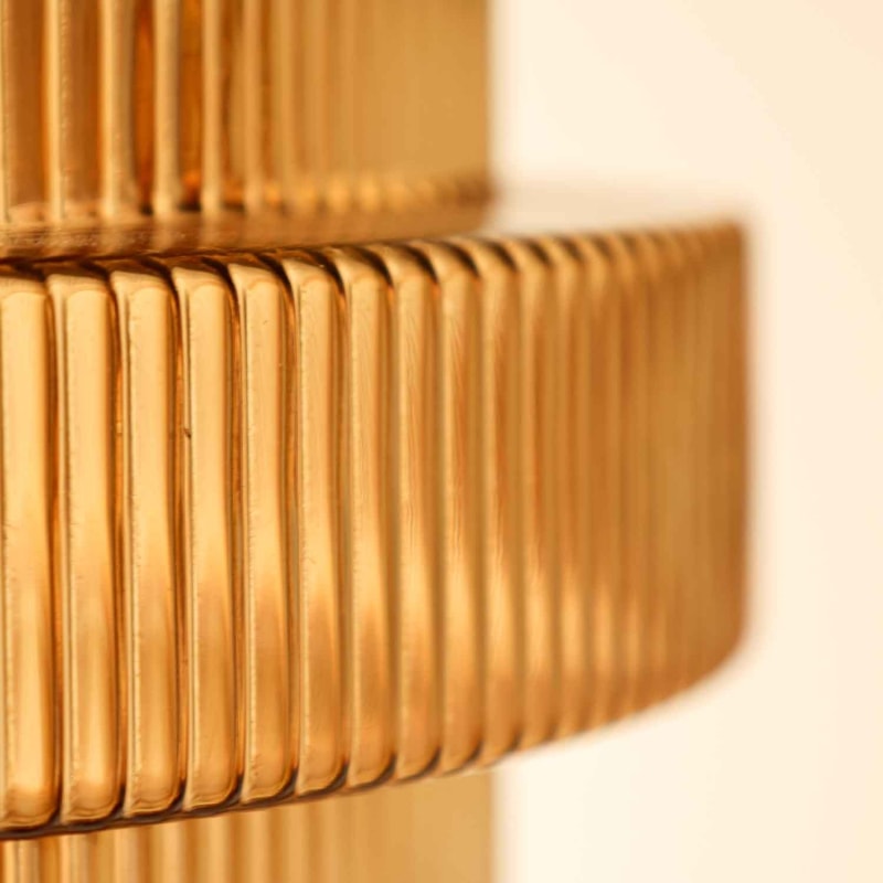 Phallic-shaped Brass Glass Pendant Lamp