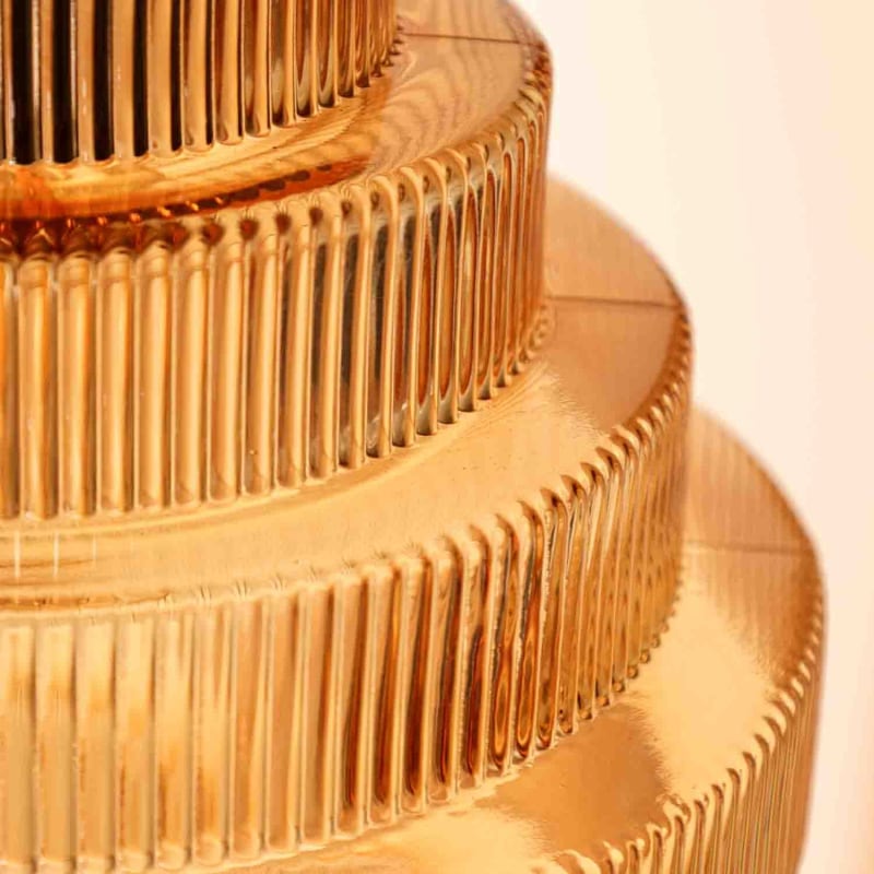 Phallic-shaped Brass Glass Pendant Lamp