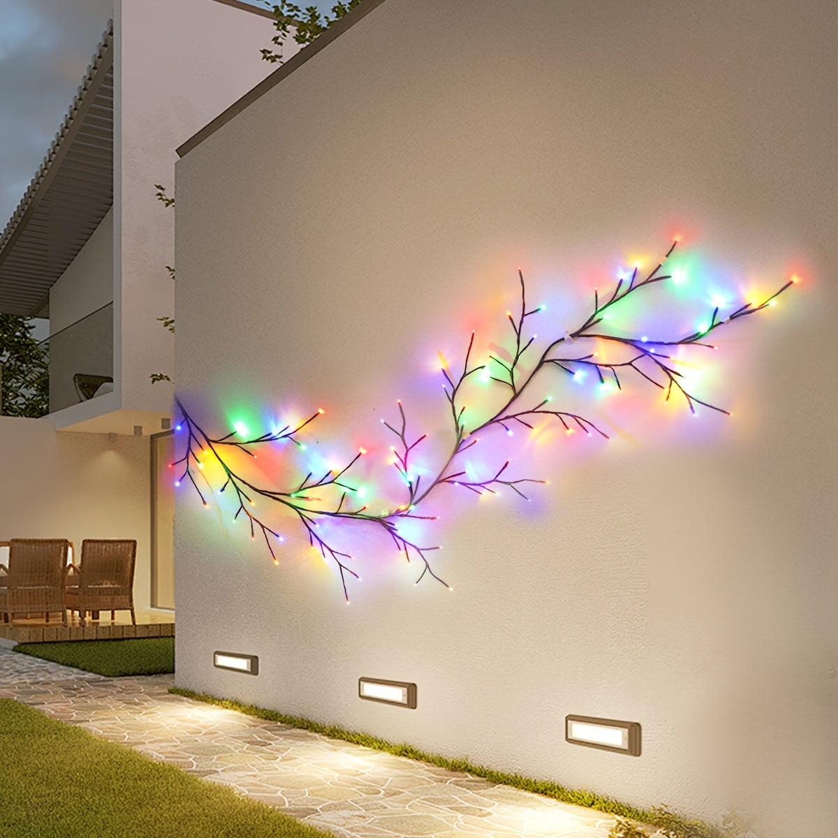 SolarWillow - 1.8m Flexible Solar String Light with Warm LED Lighting and 8 Modes