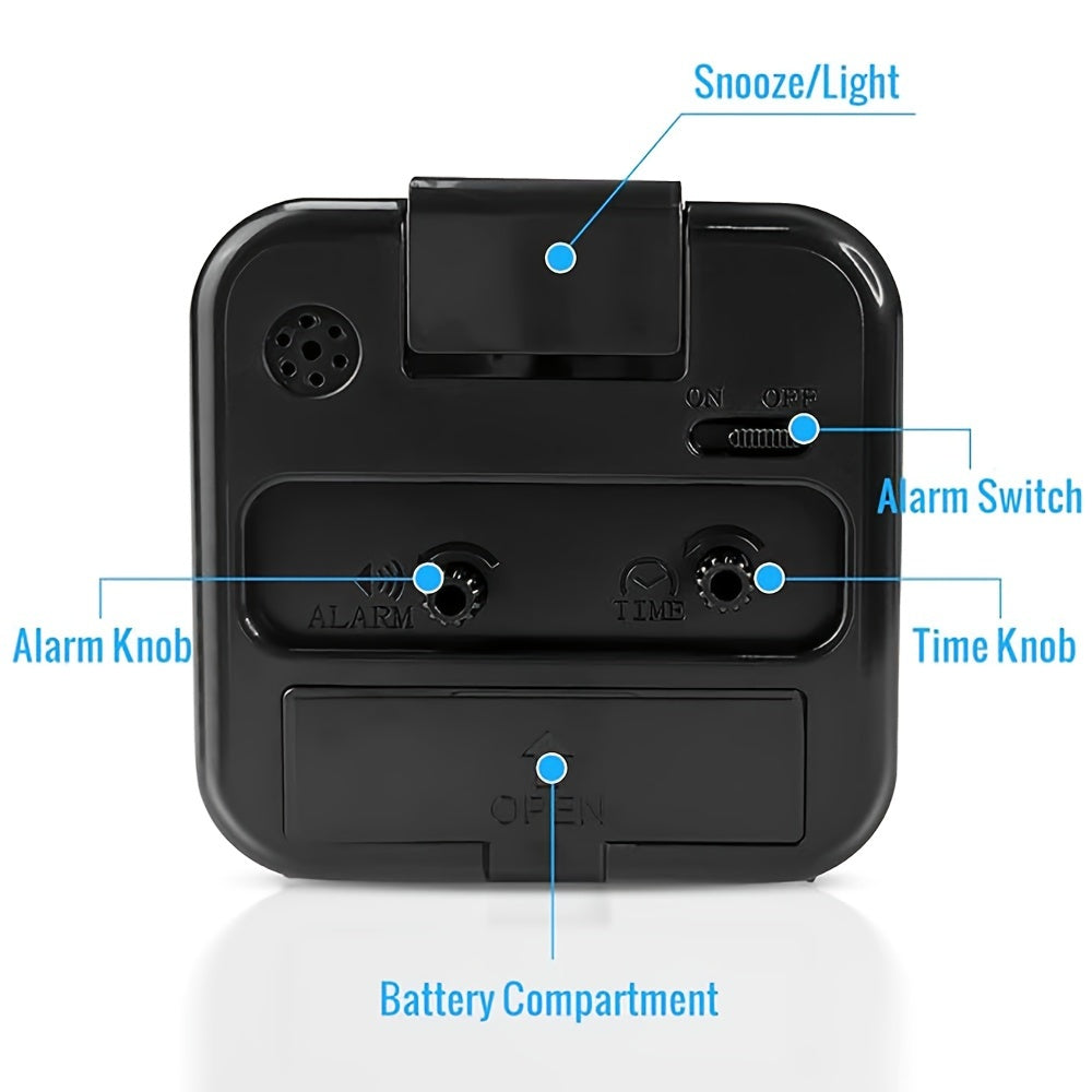 SilentWake - Stille Rechthoekige Wekker met Snooze & Nachtlampje
