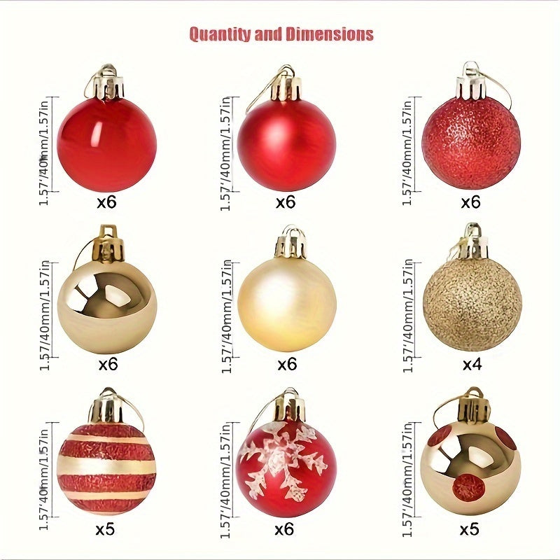 ClassicOrnaments - 50st 4cm Elektrogeplateerde Kerstdecoratie