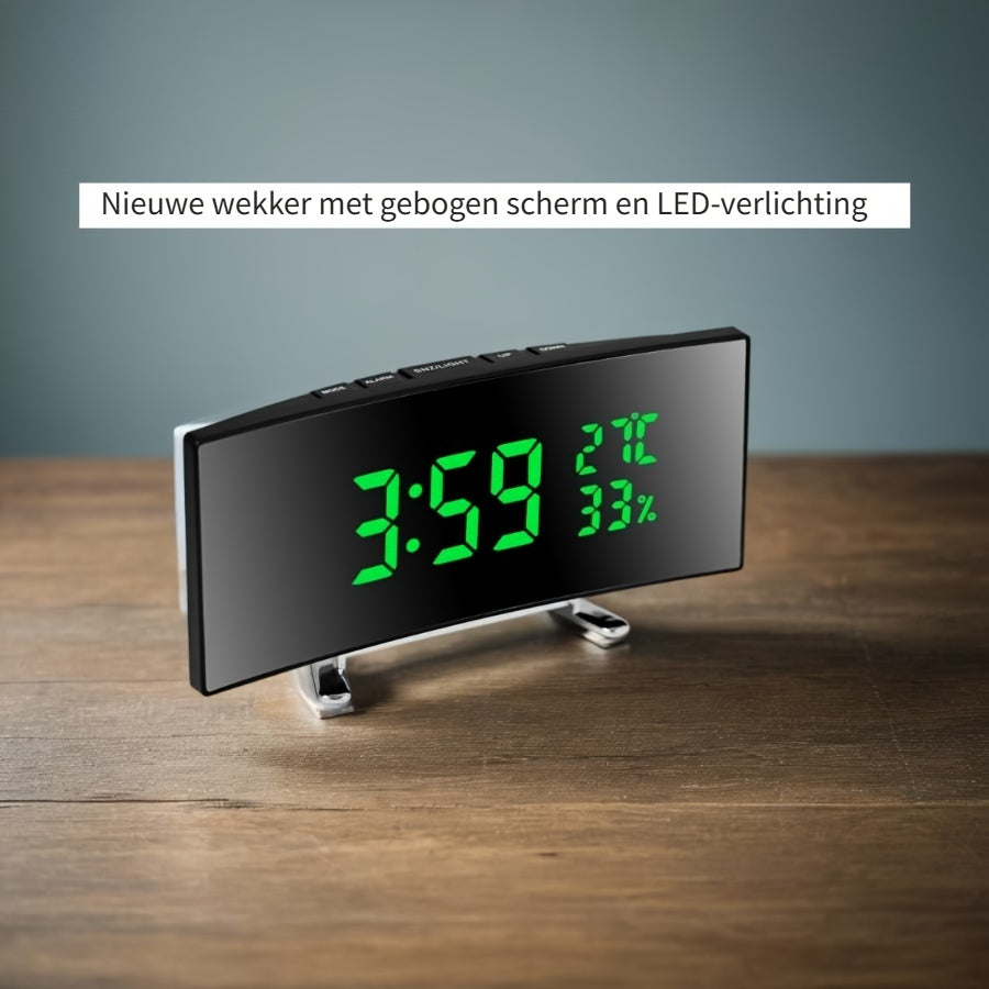 SmartClock - Multifunctionele LED Wekker met Temperatuurweergave en USB-Voeding