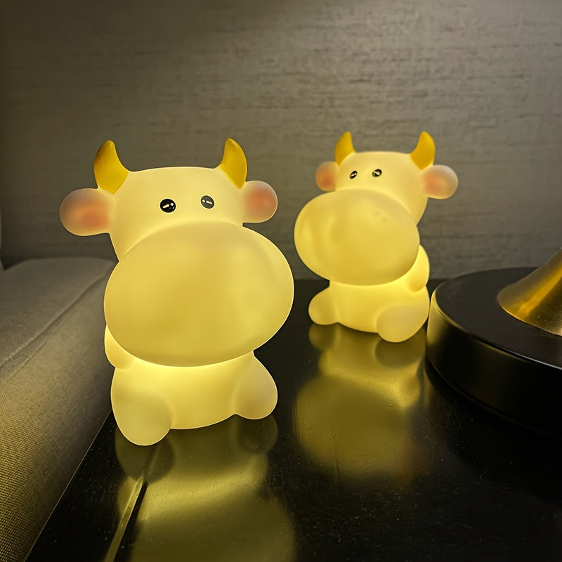 CowGlow - Lámpara nocturna de vaca adorable con alimentación por batería para decoración de habitación infantil