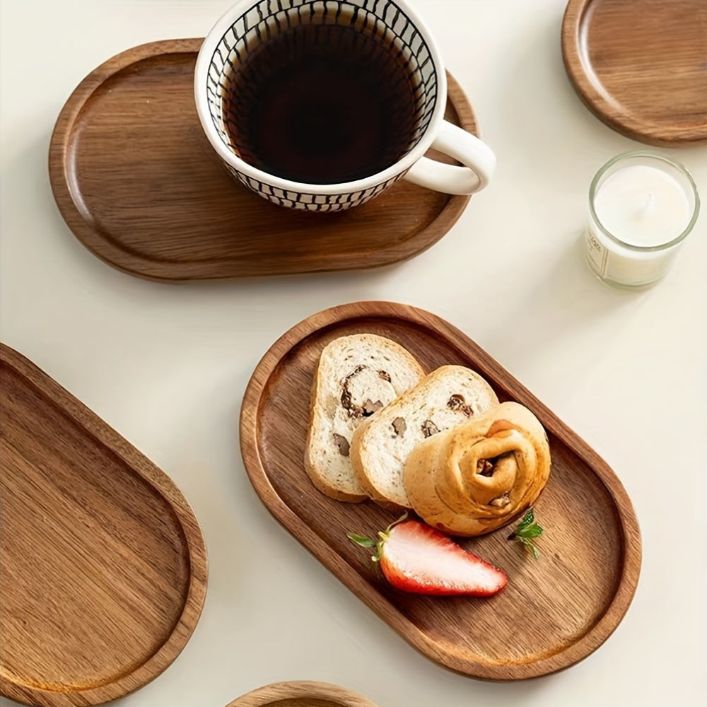 WoodServe - Ovale Japanse-stijl Houten Onderzetter