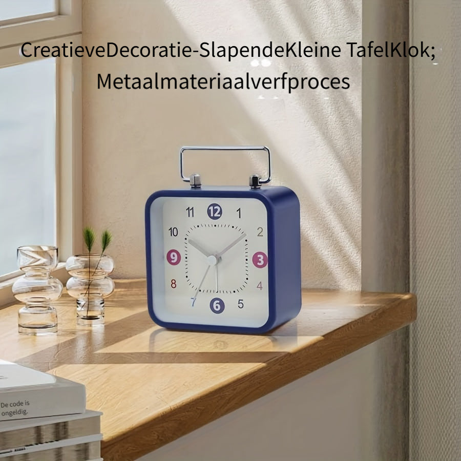 TimeCube - Vierkante Metalen Wekker met Nachtlampje en Snooze