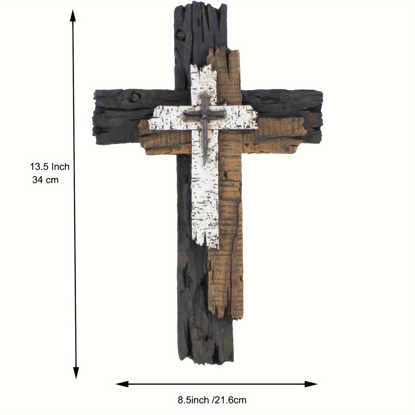 RusticCross - Rustiek Houten Kruis Wandkunst
