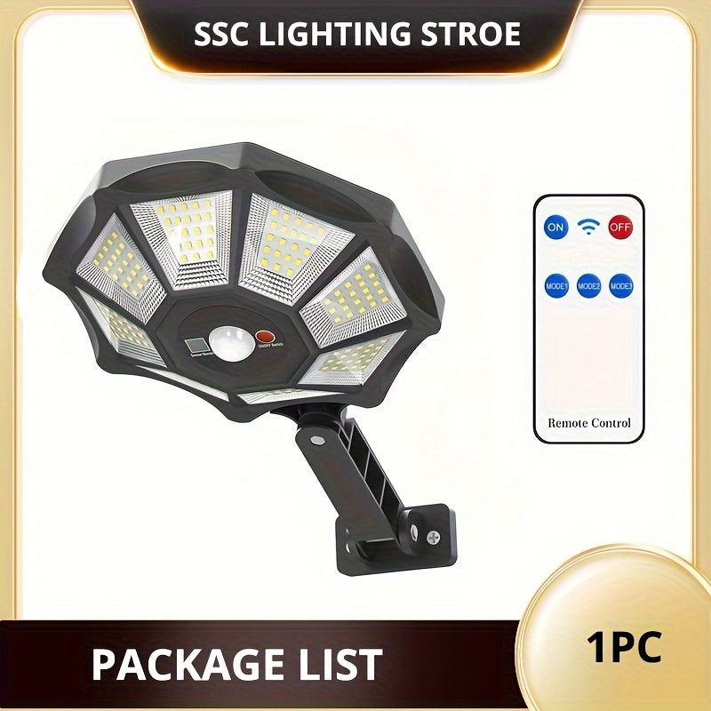 SolarSecure - 168 LED Street Lamp with Motion Sensor and Remote Control
