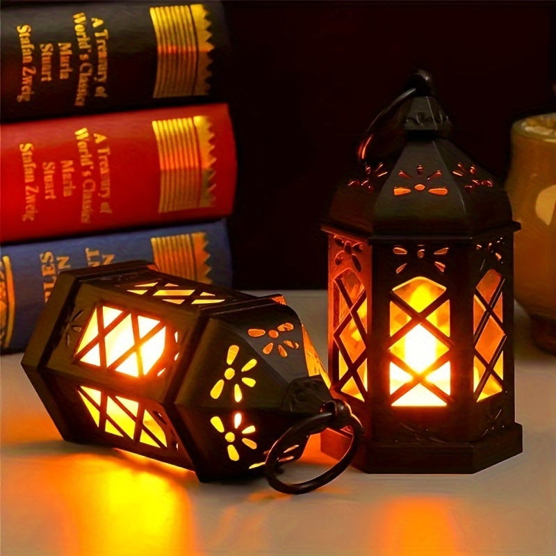 LuxeGlow - Rustic LED Lanterns, Set of 2/4/6/12, Vintage Battery-Powered Hanging Decoration for Parties & Christmas