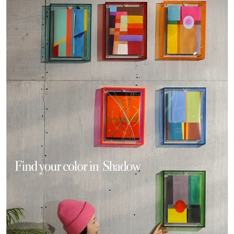 Transparante Fotolijst - Multikleur Rand voor Tafel- en Wanddecoratie