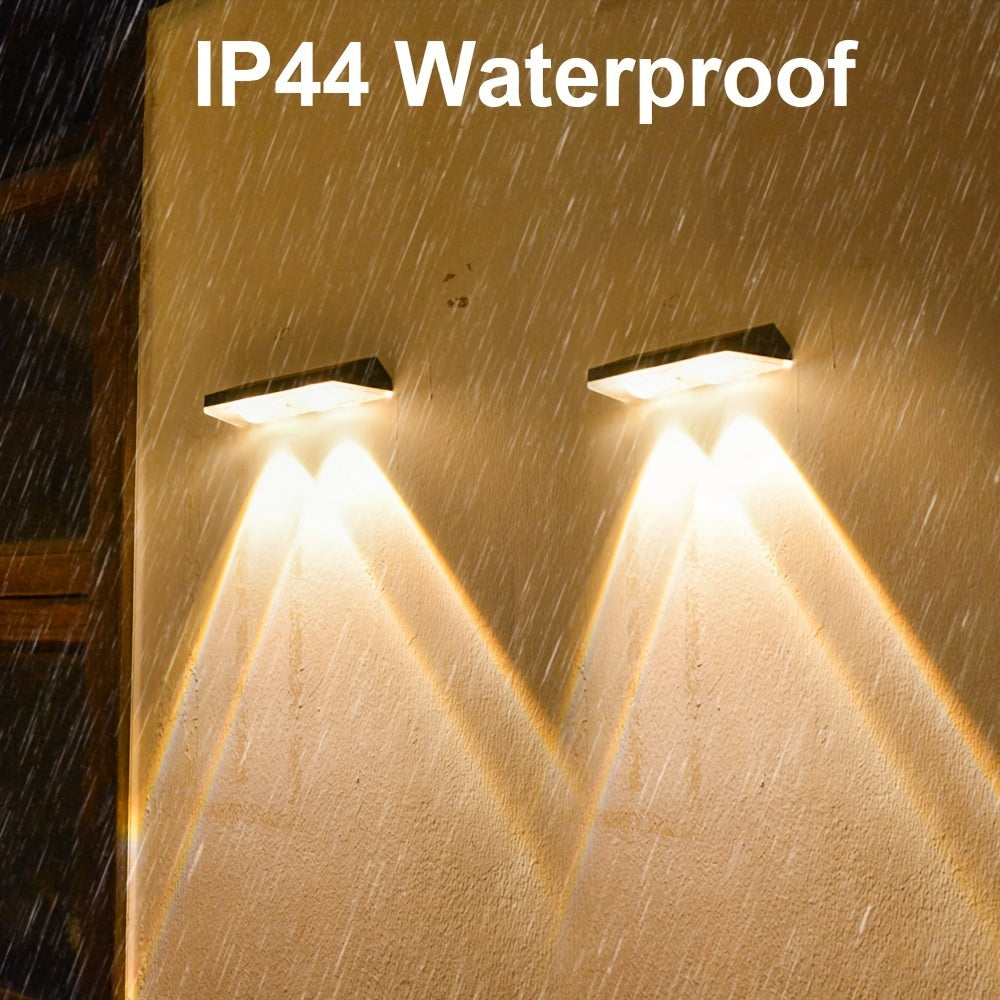 SolarShine - 2 Pieces Solar Wall Lamps with Color Change and Warm Light