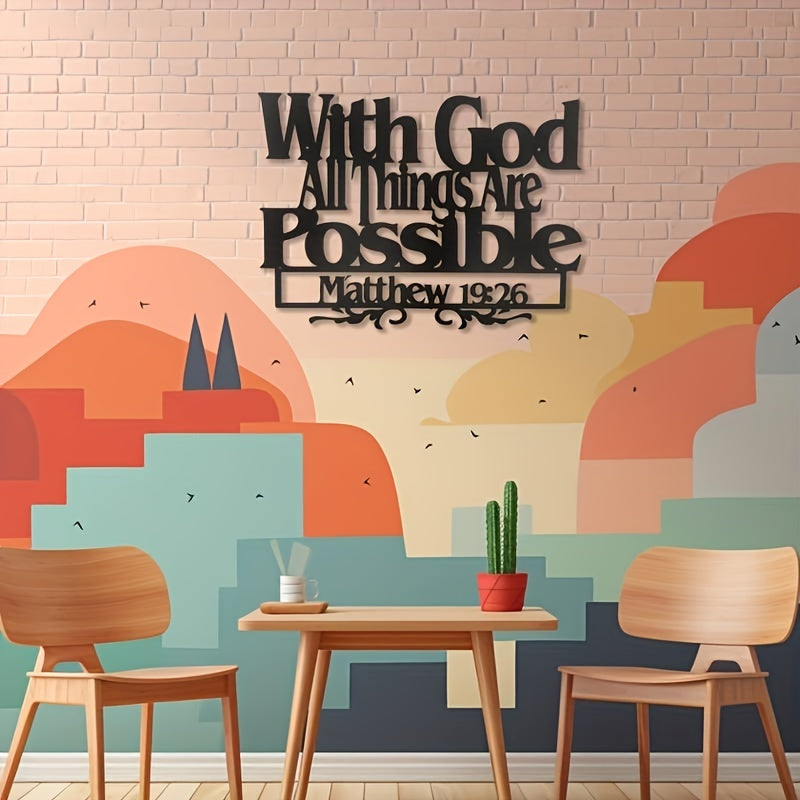 GodQuote - Rustiek 3D Metalen Muurkunstbord
