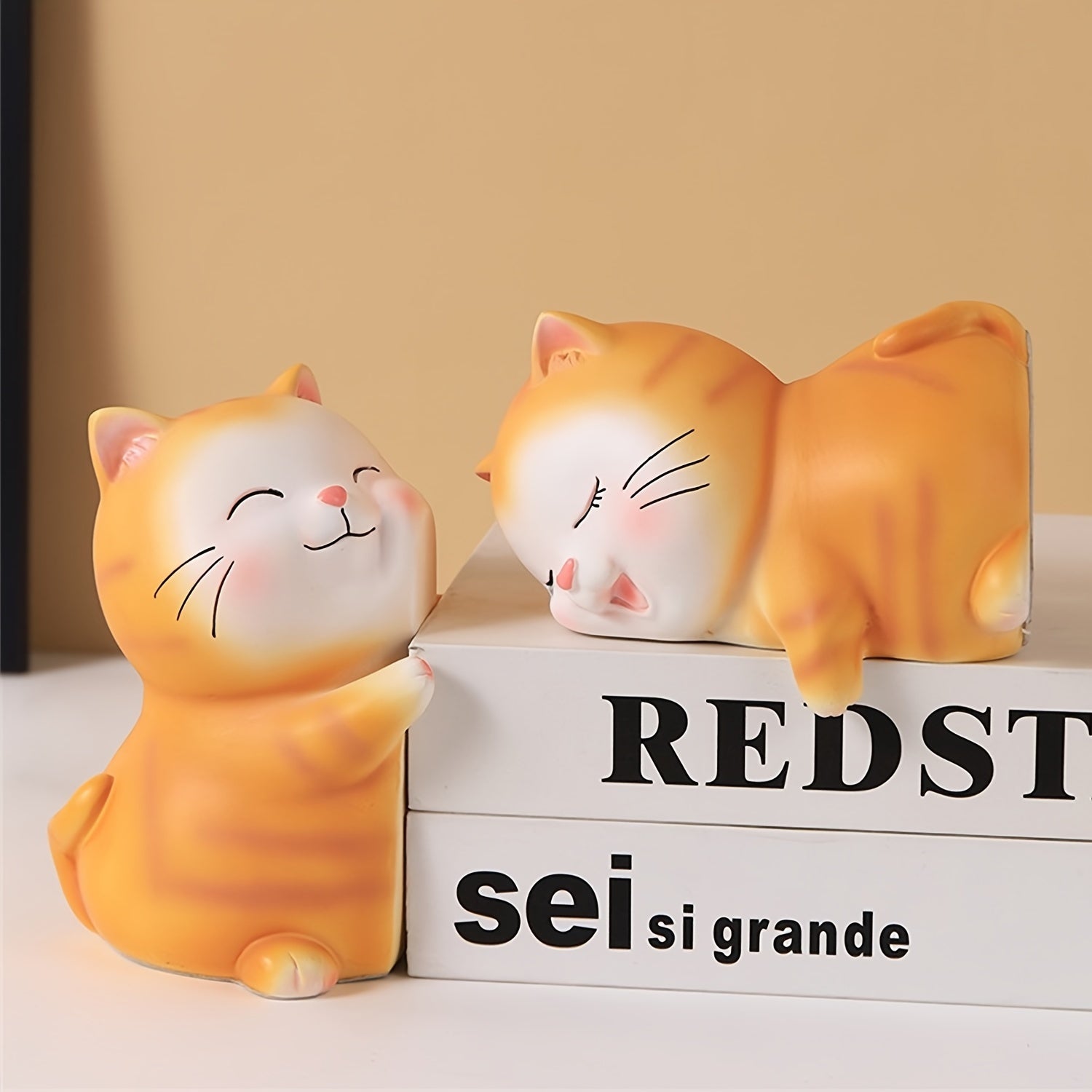 LoveCats - Fermalibri Gatto Peloso Incantevole - Perfetto per Decorazione Casa & Ufficio