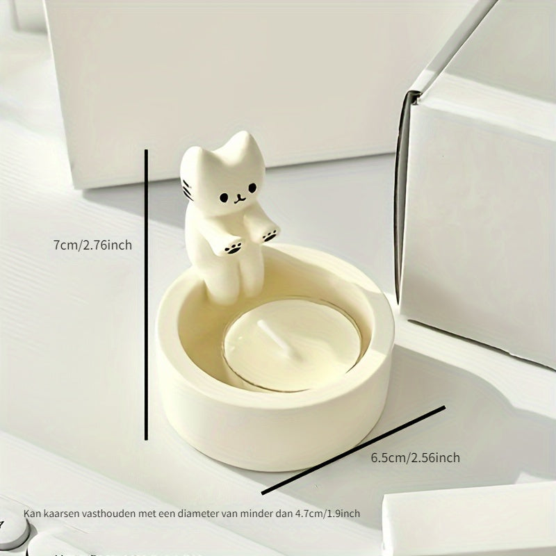 ResinTray - Vassoio Moderno in Resina per Candele | Decorazione e Organizzazione con Gattini Carini