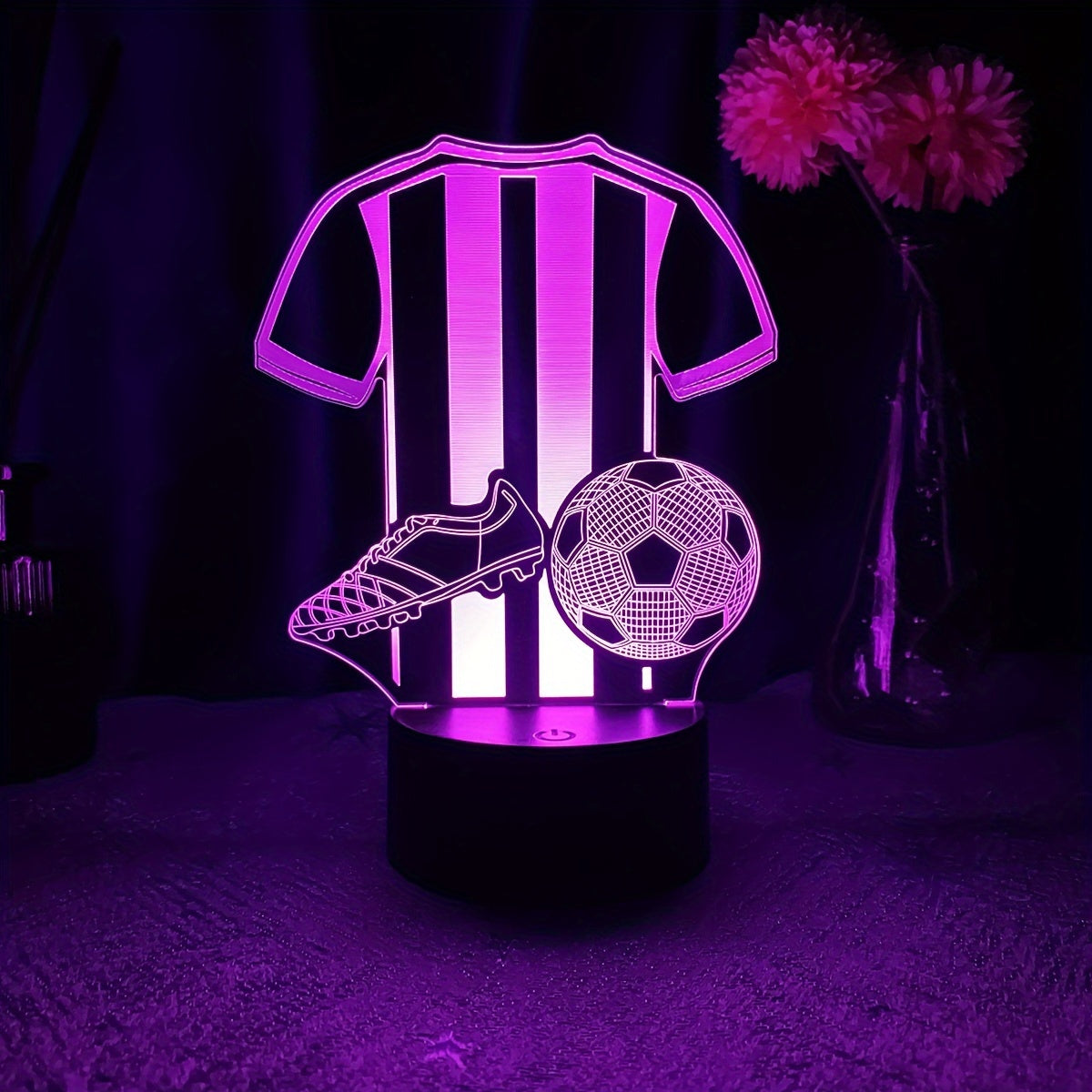 SportLamp - Candeeiro Noturno LED 3D para Adeptos de Futebol