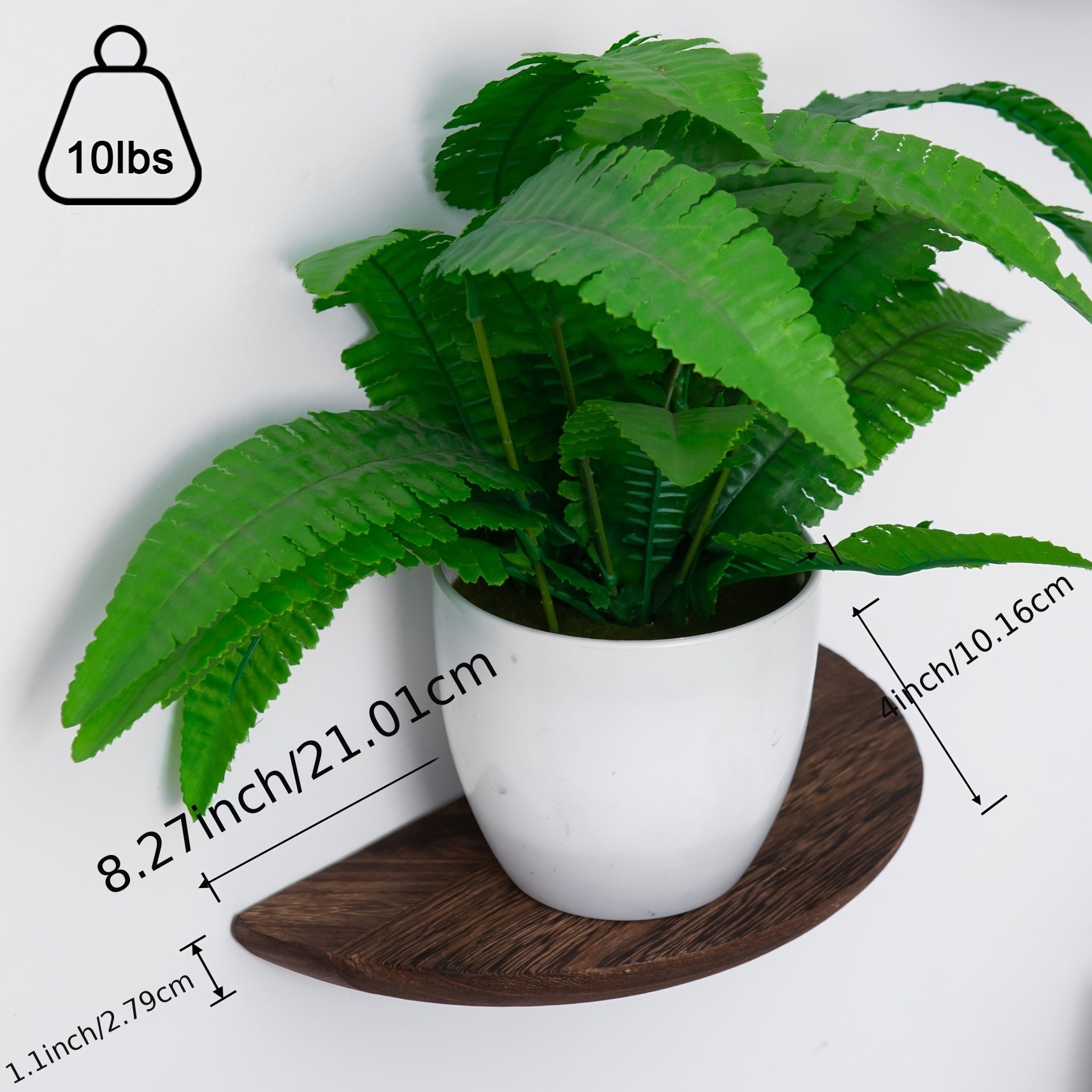 WoodArc - Set of 2 Half-Round Wooden Floating Shelves for Wall Decoration and Storage