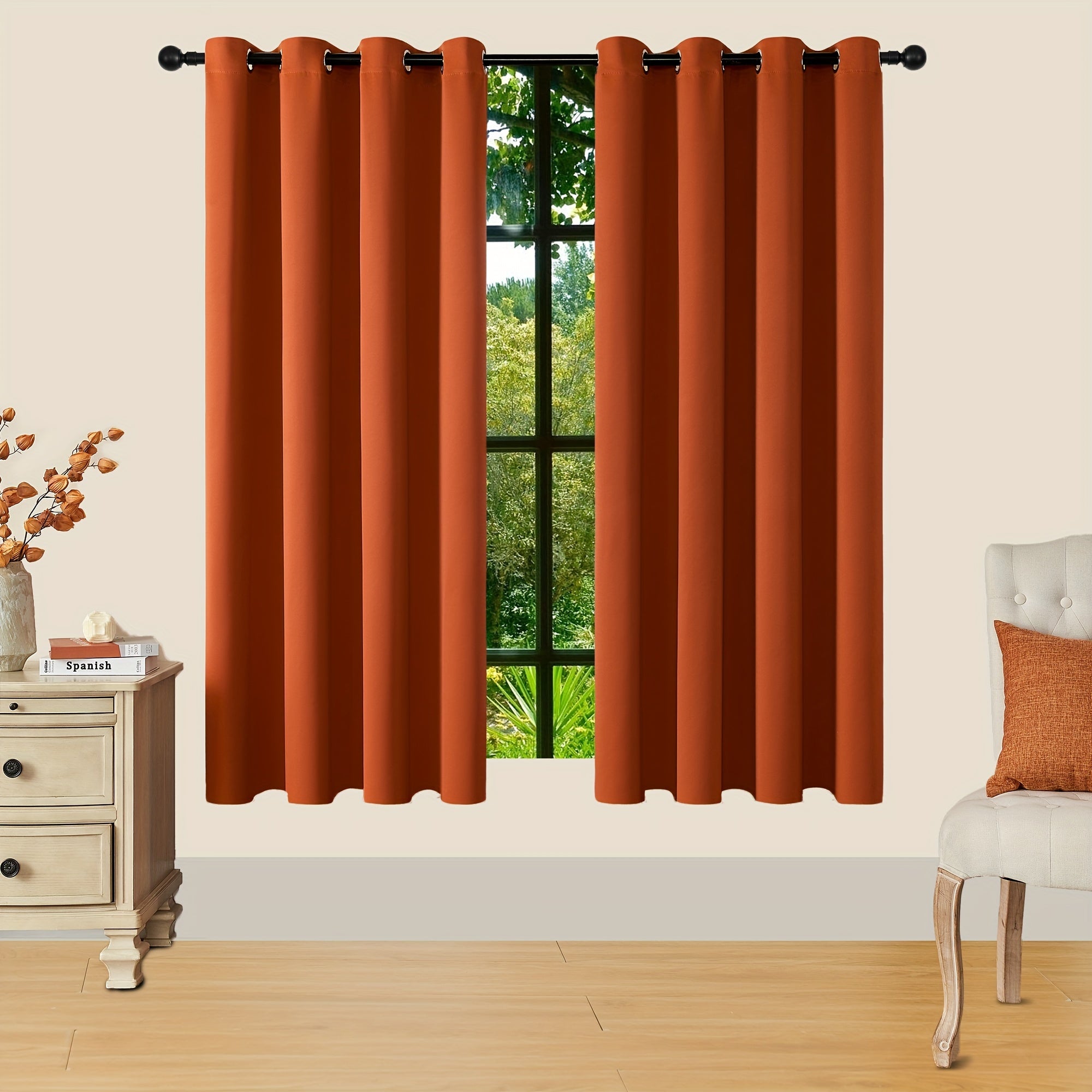 Tende Oscuranti - 2 Pezzi Tende Moderne in Poliestere con Isolamento Termico e Anelli