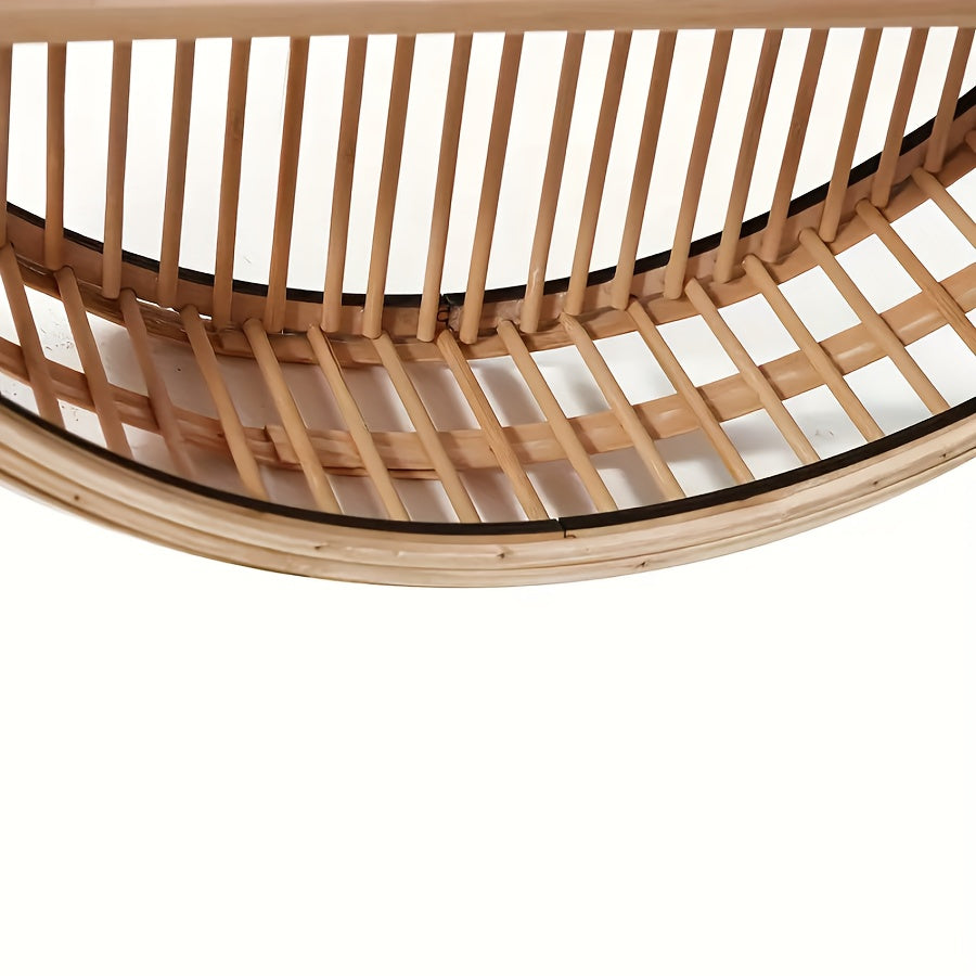 BambooShelf - Ronde Bamboe Wandplank - Retro Stijl Handgemaakt