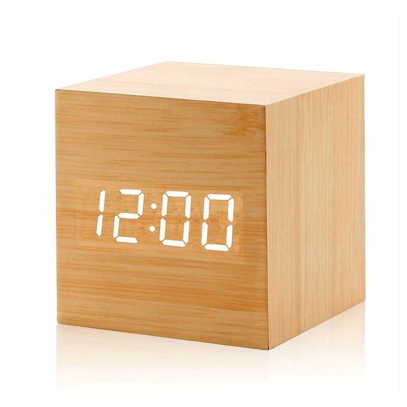 WoodTime - Houten Wekker met LED Display