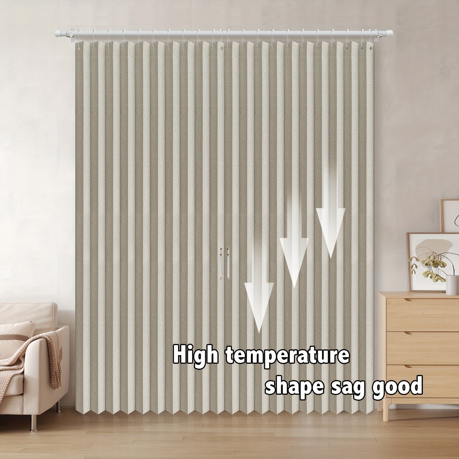 Tende a Pacchetto Oscuranti Classiche - Tende Plissé a Righe per Camera da Letto e Porte