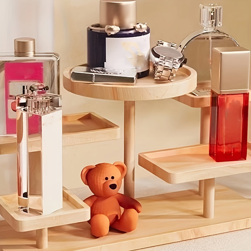 PlantStand - Veelzijdige Houten Stand voor Vetplanten & Accessoires, Gelaagde Plank