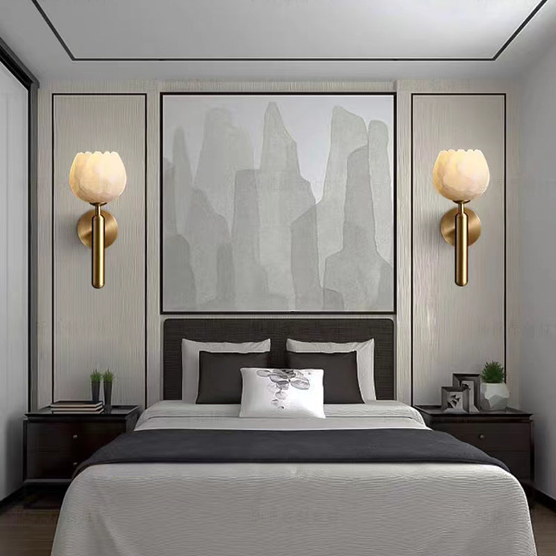 LuxeLicht - Romantische Wandlamp met Marmeren Afwerking