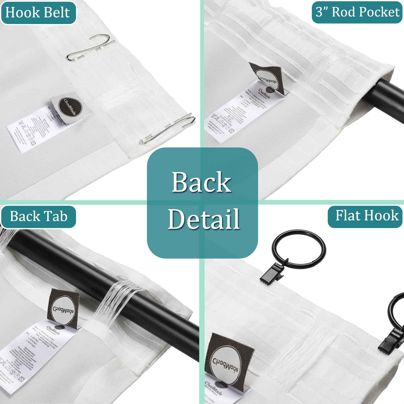 Aira - Tenda in Lino e Cotone con Tessuto Superiore Morbido