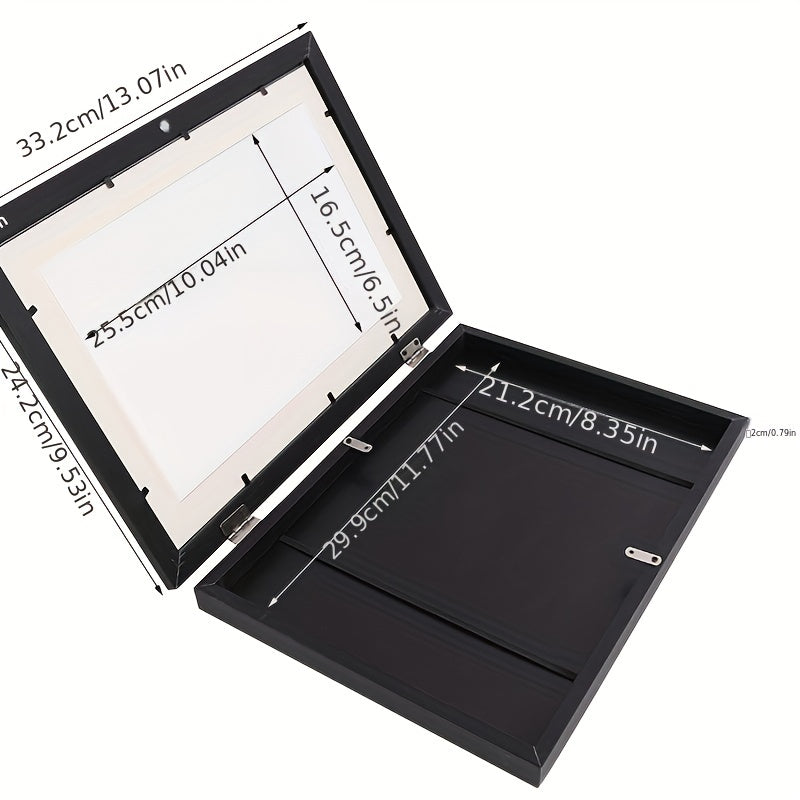 1 pieza Marco de fotos para arte infantil - Marco de apertura frontal A4 para arte escolar, marco giratorio para pinturas y proyectos