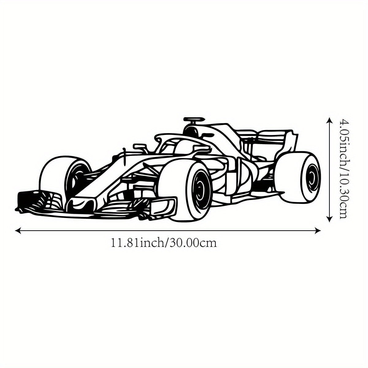 RaceSculpt - Formule Raceauto Metalen Muursculptuur