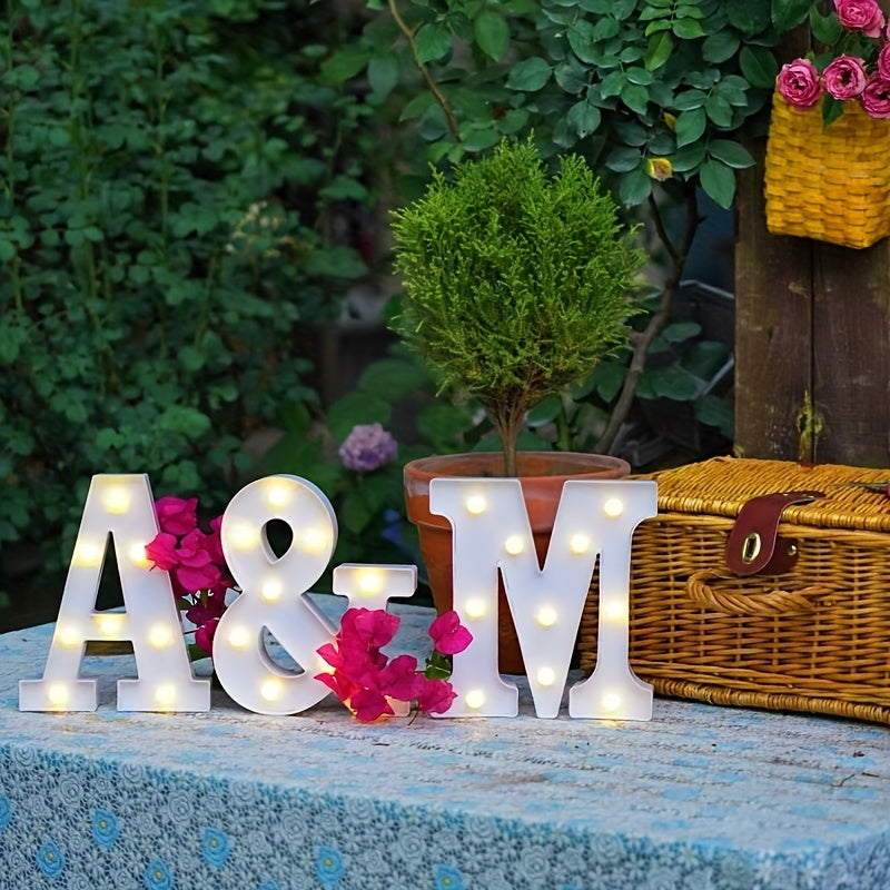 AlphaGlow - Lámpara de letra decorativa LED con alimentación por batería