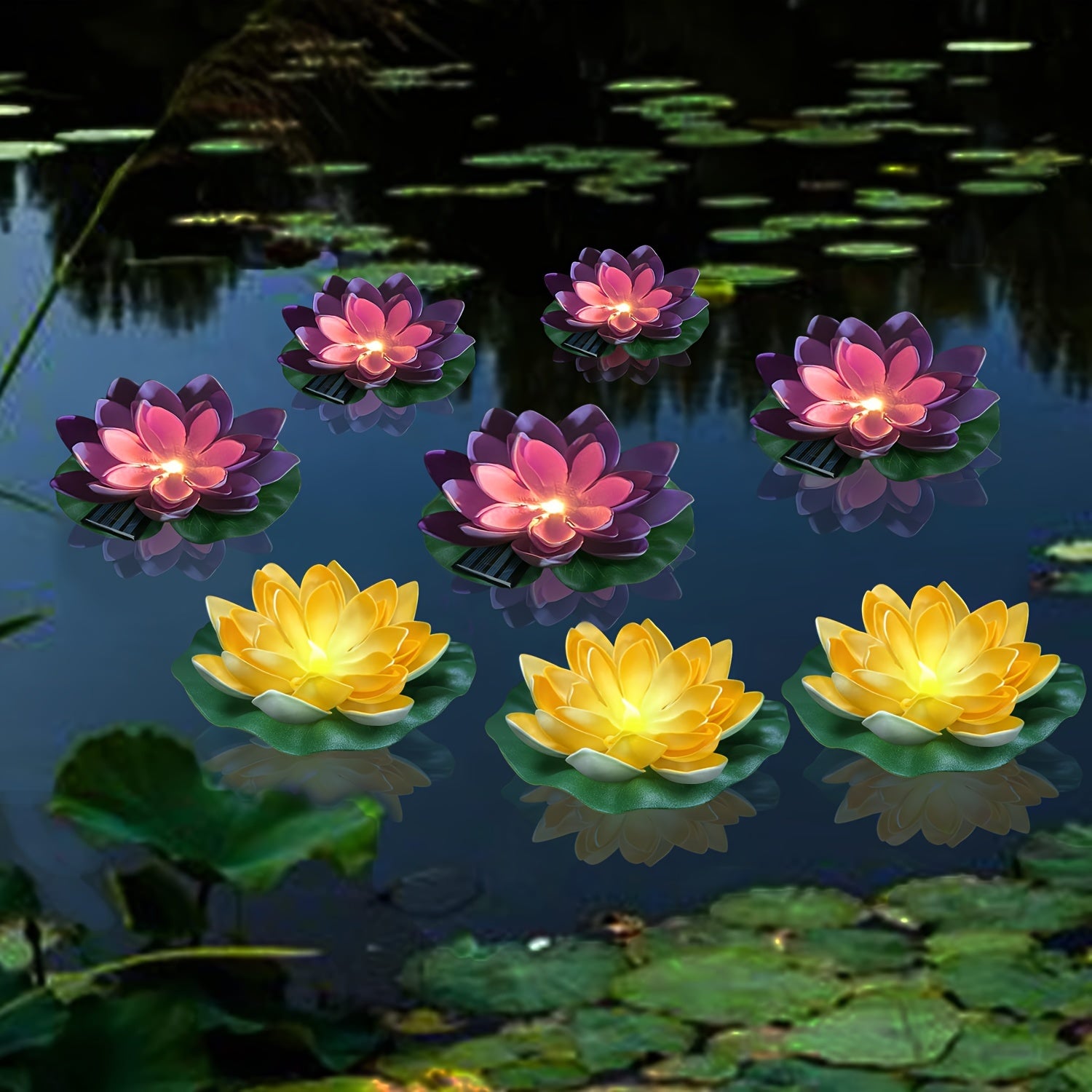SolarLily - Lanterna Solare LED a Forma di Loto Decorativa in 3 Colori