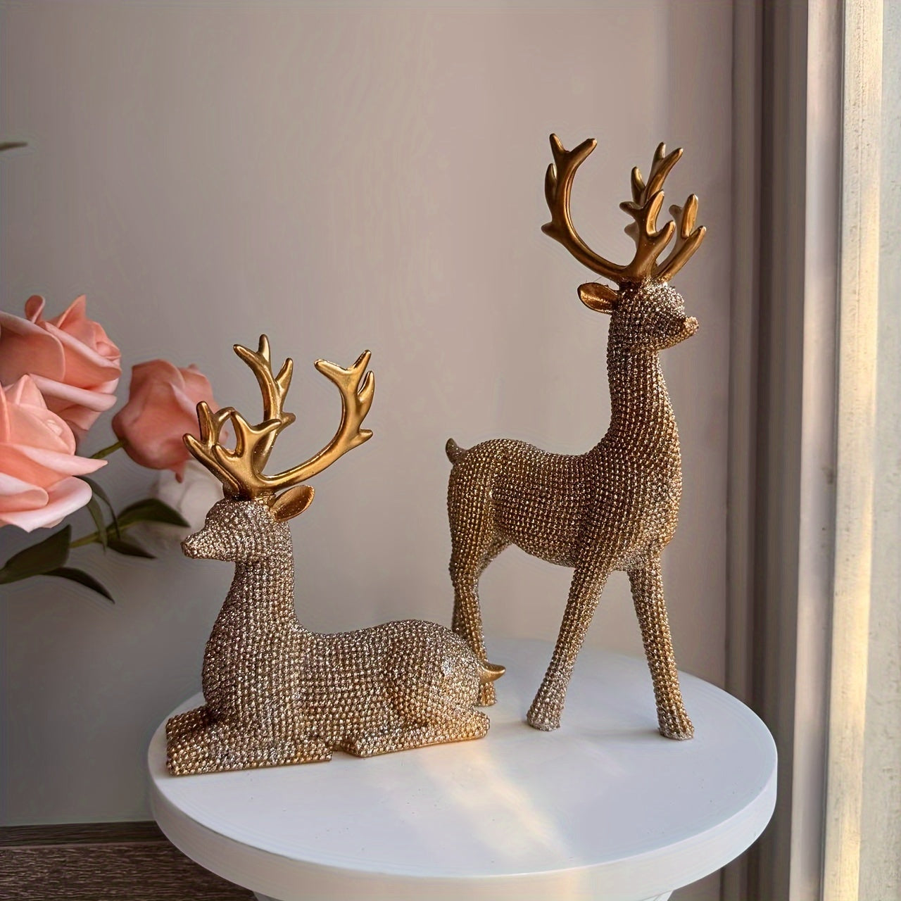 KerstRendier - Set van 2 Rendier Figuurtjes voor Binnen & Buiten