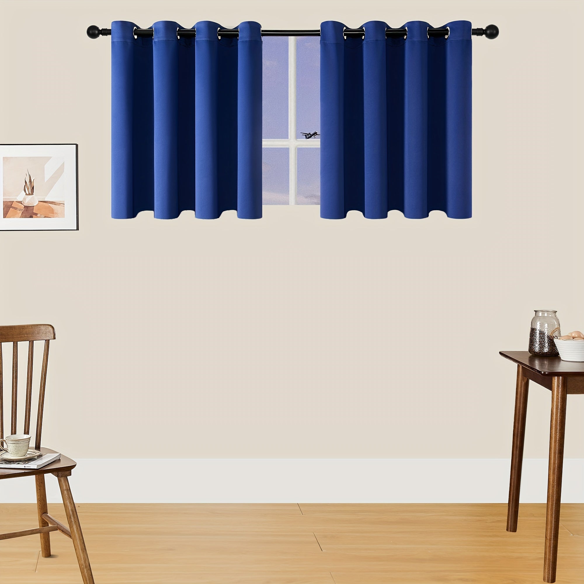 Tende Oscuranti - 2 Pezzi Tende Moderne in Poliestere con Isolamento Termico e Anelli