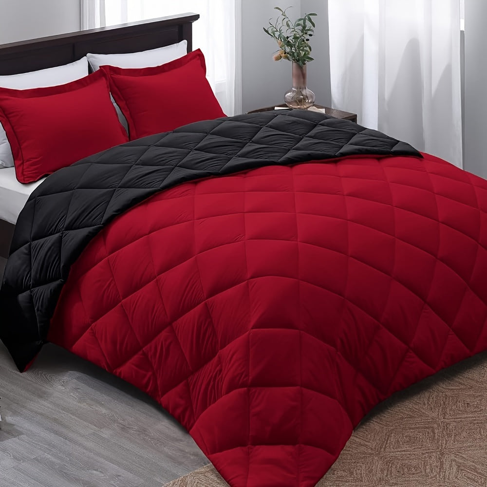 1pc Solid Color Square Duvet, Ultralight Warm Polyester Bedspread For All Seasons, Soft Comfortable Duvet For Bedroom, Guest Room