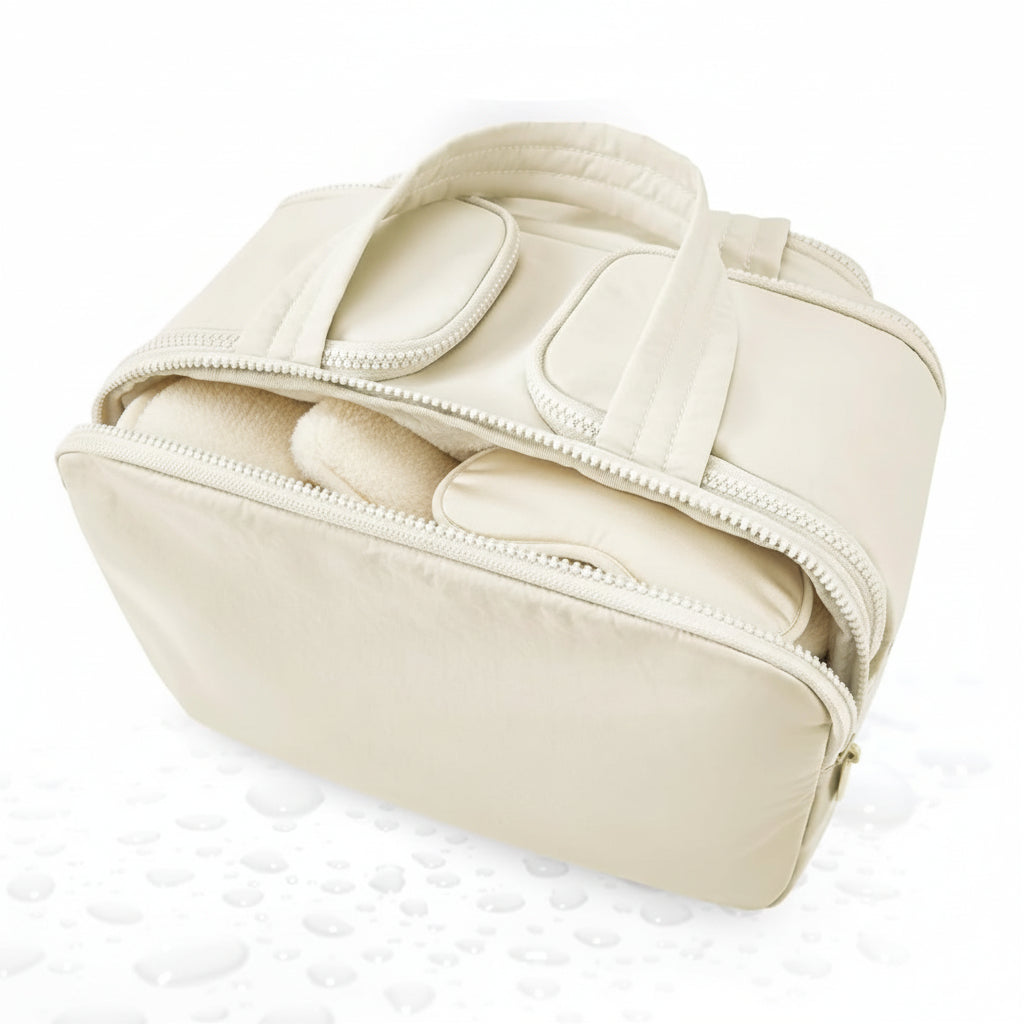 Necessaire de Viagem para Cosméticos Grande Capacidade Suave e Repelente de Água