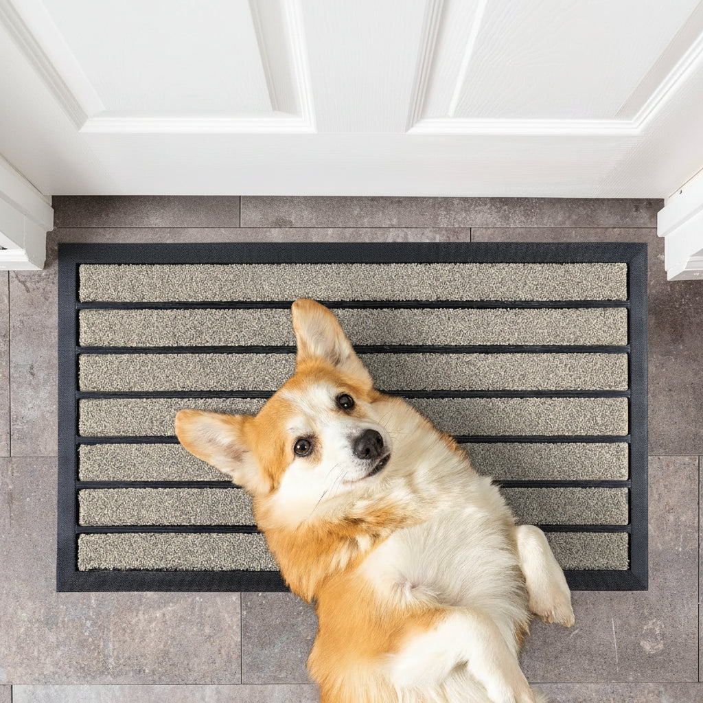 Deurmat Buiten Antislip Vuilvang Gras Rubber Laag Profiel