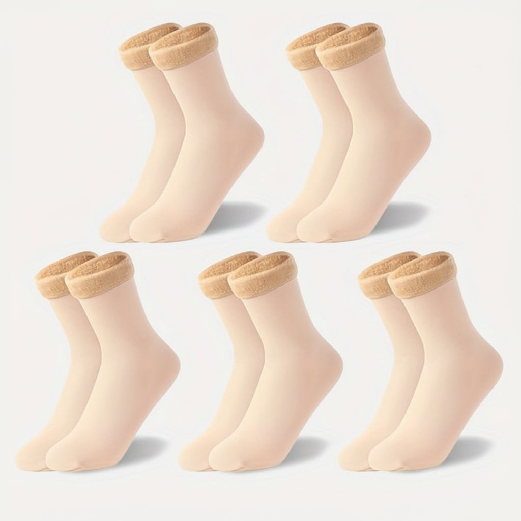 Socks Thermal Lined Warm Nylon Winter Socks Daily Use