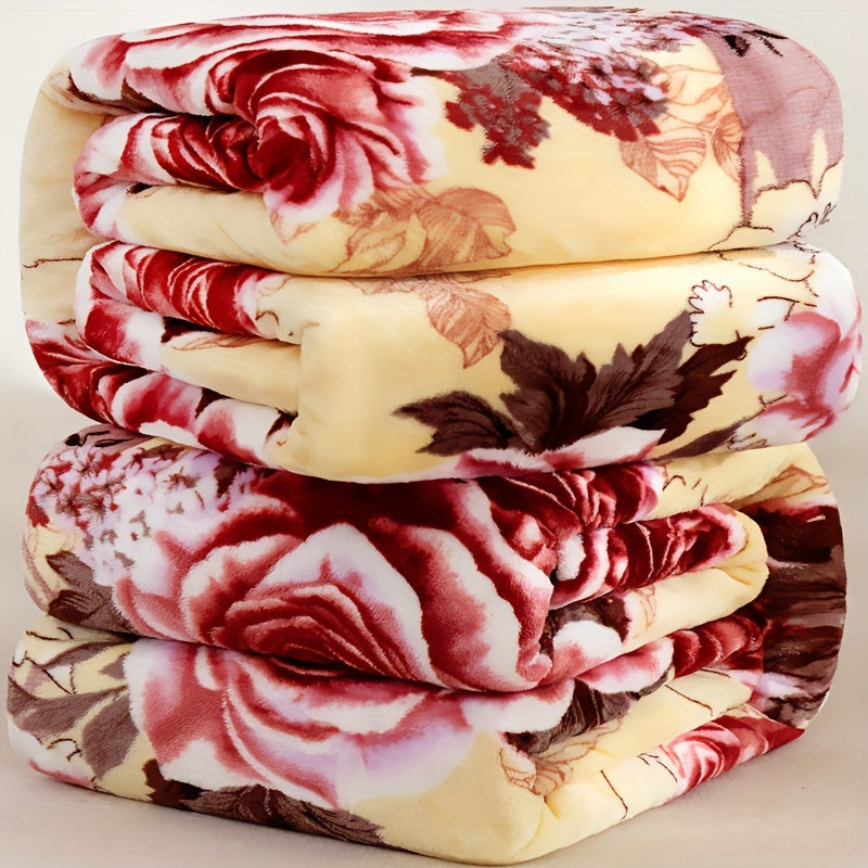 Flannel Plush Blanket - Four Seasons Warm Blanket for Bedroom or Dormitory - Single or Double