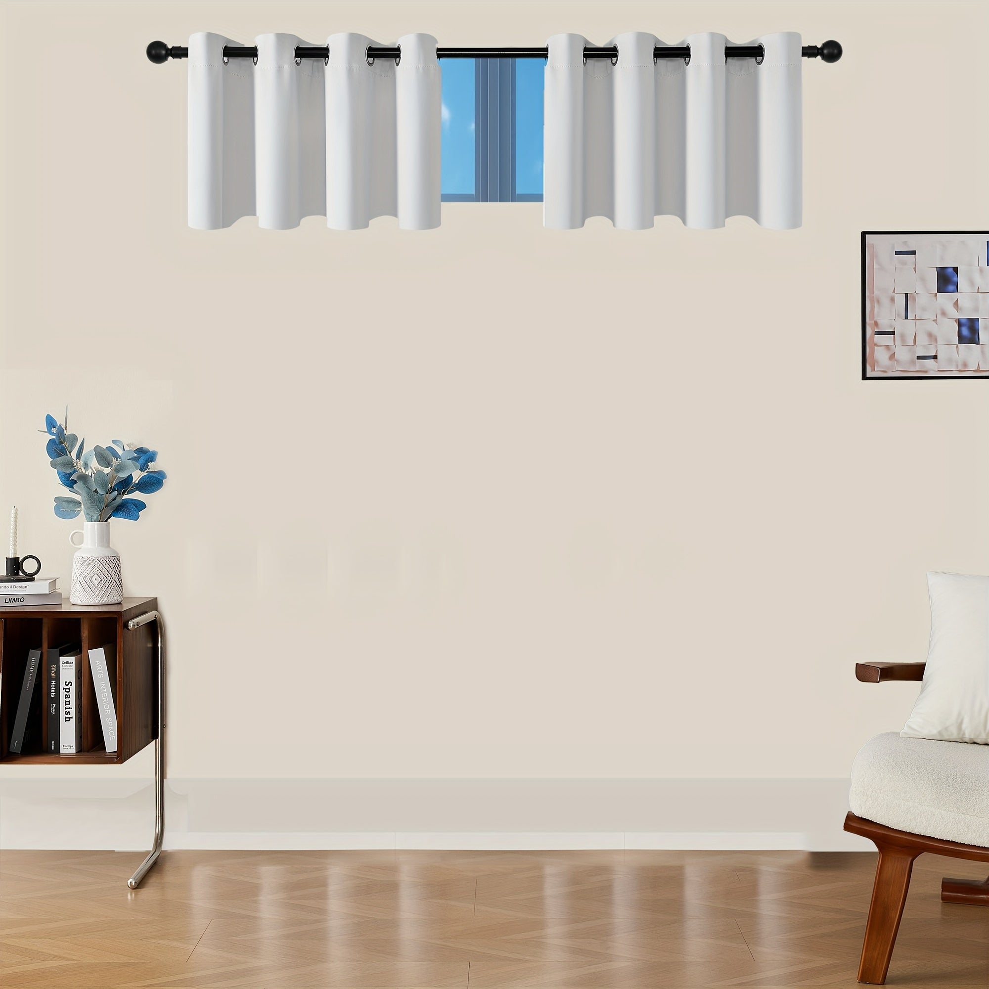 Tende Oscuranti - 2 Pezzi Tende Moderne in Poliestere con Isolamento Termico e Anelli