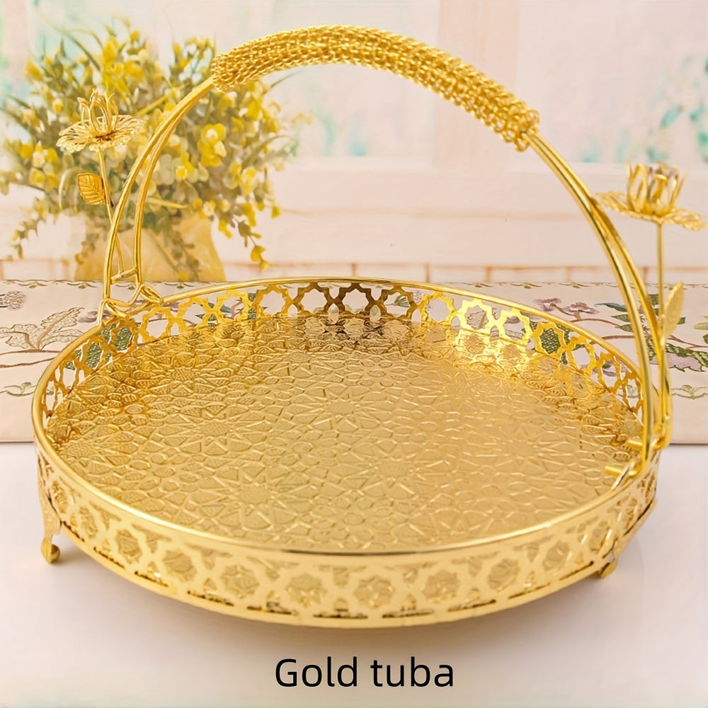 VintageServe - Meerlaagse Metalen Fruitmand