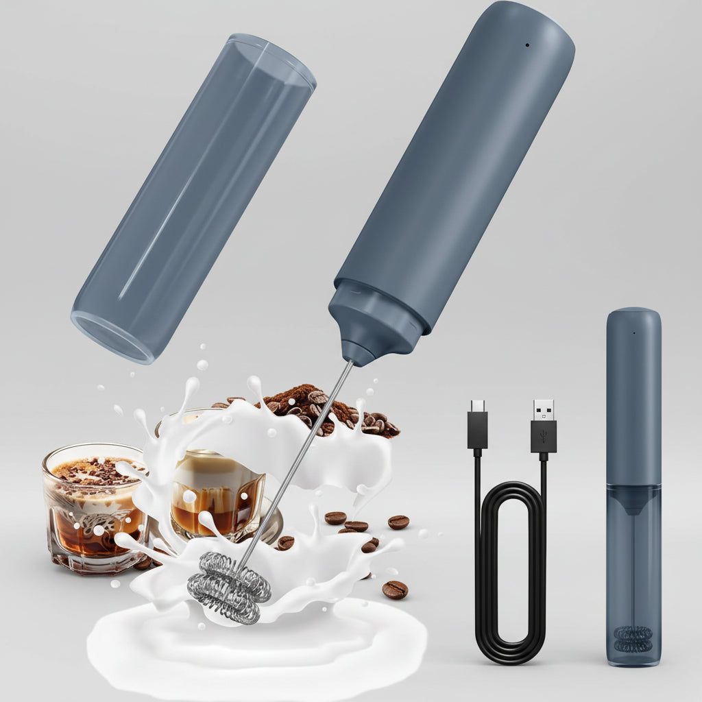 Draadloze Melkopschuimer Koffie Drank Roestvrij Staal